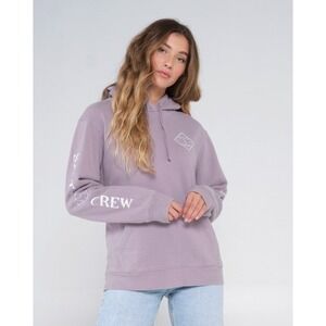 Salty Crew Lavender Tippet Find Refuge Hoodie‎ Pullover Long Sleeve Logo Medium
